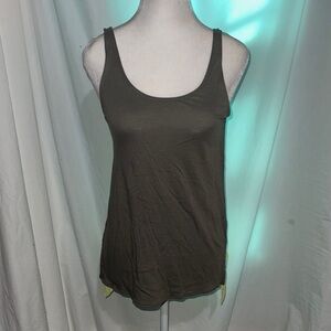 olive & lime green Express dream weight cotton tank top size xs